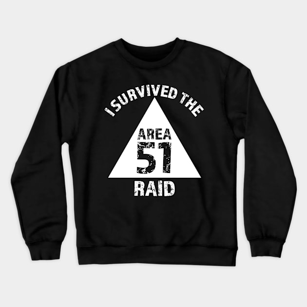 I Survived The Area 51 Raid (White) Crewneck Sweatshirt by TheArtArmature